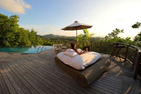 Hotelvilla-Designhotel-Ferienvilla am Strand Seychellen-La Digue-Luxusvilla auf den Seychellen 