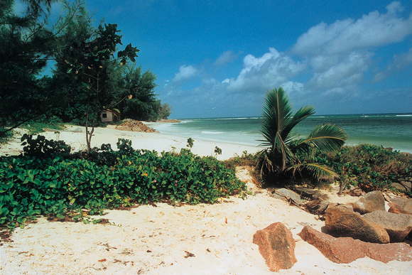 Ferienvilla-Seychellen mieten-Villa am Strand-Praslin Anse Kerlan-Villa mit Pool 