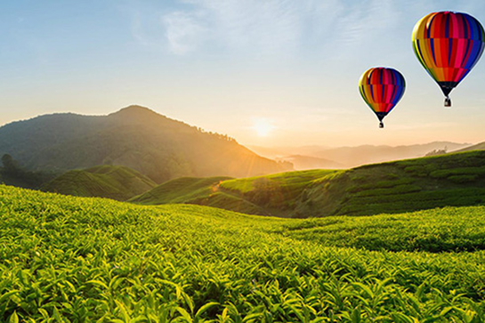 Ballonflug über Sri Lanka