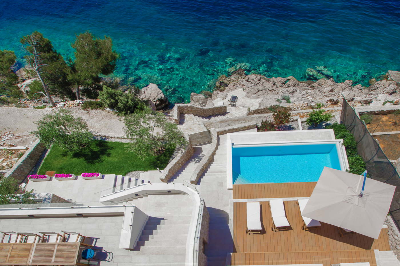 Luxusvilla am Meer mit PoolLuxusferienhaus in Kroatien mieten